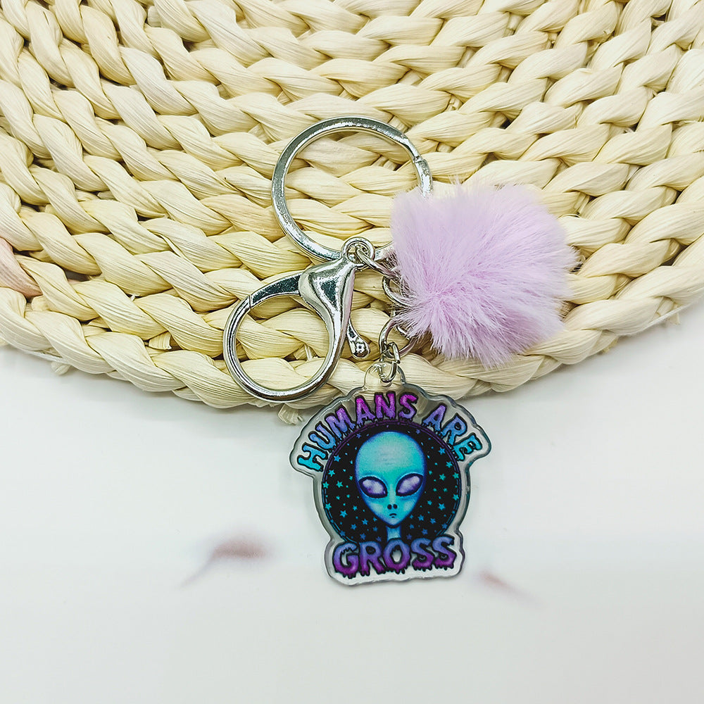 Wholesale Acrylic Alien Butterfly Elk Keychain